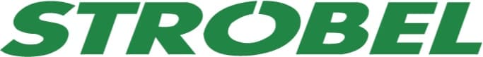 Green and white abstract logo with a curved design.